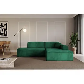altdecor Ecksofa Samt 3-Sitzer Grün