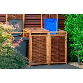 Dobar Mülltonnenbox 2x240l 137 x 83 x 132 cm braun