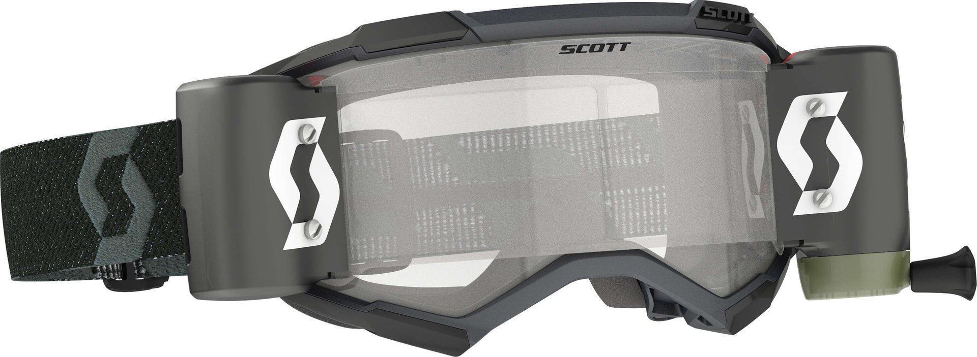 Scott Fury WFS zwarte Motocross Goggles, zwart, Eén maat Voorman