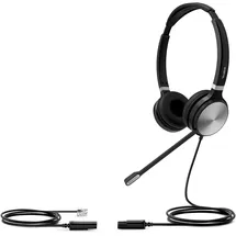 Yealink YHS36 E2 Dual kabelgebundenes Headset mit QD‐auf‐RJ9, Noise‐Cancelling‐Mikrofon, HD‐Wideband‐Audio, ergonomischer Kopfbügel, Leder‐Ohrpolster, kompatibel Desk‐IP‐Telefonen