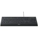 Logitech K280E Pro f/ Business, Volle Größe (100%), Kabelgebunden, USB AZERTY Schwarz