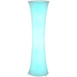 Elegante Steh Leuchte dimmbar Textil weiß Diele Büro Lampe im Set inkl.RGB-LED Leuchtmittel