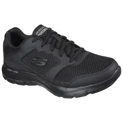Sneaker SKECHERS "FLEX ADVANTAGE 4.0", Herren, Gr. 48,5, schwarz, Leder, Textil, Lederimitat, sportlich, Schuhe, mit leichtem Profil, Freizeitschuh, Halbschuh, Schnürschuh
