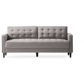 ZINUS Benton Sofa - 3-Sitzer Sofa 194x78x86 cm - Mid-Century Design Sofa mit konischen Beinen - Grau