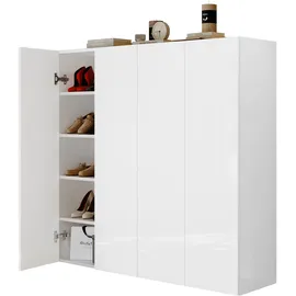 OTTO home SMILE 124 x 114 x 35 cm weiß hochglanz / weiß