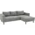 TRENDMANUFAKTUR Ecksofa TRENDMANUFAKTUR "Amazing II, wahlw. mit Schlaffunktion & Bettkasten, Fuß schwarz", schlamm, B:232cm H:81cm T:161cm, Sofas, Ecksofa, Recamiere beidseitig montierbar, L-Form,in Cord o. Struktur, B: 232 cm