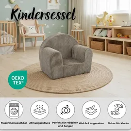FORTISLINE Kindersessel Mini 40 x 33 x 39 cm Cord braun