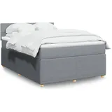 vidaXL Boxspringbett 180 x 200 cm Hellgrau