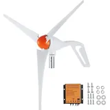 Windgenerator 500 W - 24 V - 3-Blatt-Windkraftgenerator mit MPPT-Regler - Einstellbare Windrichtung - 2,5 m/s Startwindgeschwindigkeit - Ideal für...