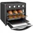 30l 1600 W schwarz inkl. Backblech + Grillrost + Krümelblech + Frittierkorb