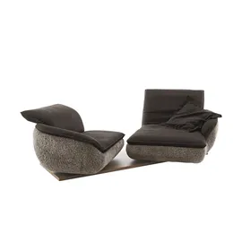KOINOR Eckcouch Leder 3-Sitzer Blau