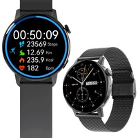 Smartwatch Sportband SB-350 Bluetooth, Musiksteuerung, Schrittzähler, etc. IP68, Fitnessuhr, Herzfrequenzmesser Schwarz