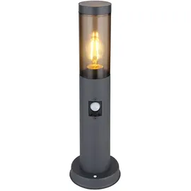 GLOBO 2er Set Sockelleuchte, Bewegungsmelder, anthrazit, H 45 cm