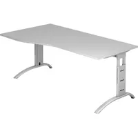 Hammerbacher Ergonomic Plus F-Serie FS18/5 Schreibtisch 180x100cm grau/silber