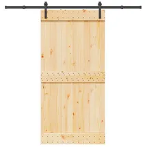 vidaXL Narvik rechts 100 x 210 cm Natürlich/Schwarz