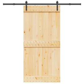 vidaXL Narvik rechts 100 x 210 cm Natürlich/Schwarz