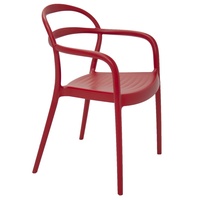 Tramontina Stuhl Sissi, Polypropylen, für den Innen- und Außenbereich, stapelbar, Rot, 53 x 56,5 x 79 cm