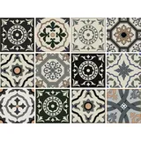 OTTO home Fliesenaufkleber Ornamente schwarz 15cm x 15cm 12er Set Sticker
