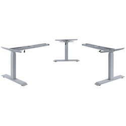 MCW Tischgestell MCW-D40 (3-St., 3 in 1), Stufenlos höhenverstellbar grau