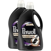 Perwoll Renew & Repair Schwarz & Faser, Feinwaschmittel, 100 (2 x 50) Waschladungen, für schwarze Wäsche