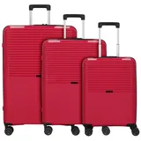 d & n Travel Line 4000 Koffer-Set 3-tlg. rot/pink