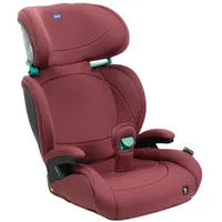 Chicco Quizy Lite i-Size, Kinderautositz 3-12 Jahre (100-150 cm), Gewicht 15-36 kg, einfach zu montieren, verstellbar, höhenverstellbar, mit gepolsterten Armlehnen und bequemem Sitz, Rot