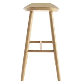 miliboo Design-Barhocker leichtes Holz 65 cm DEMORY
