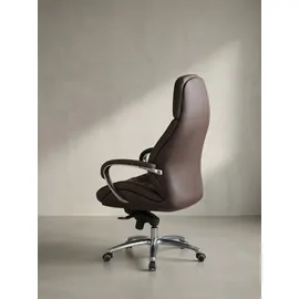 KADIMA DESIGN Chefsessel Echtleder Braun