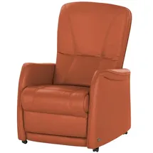 HIMOLLA Fernsehsessel 7568 Leder 83 x 114 x 93 cm Orange mit Relax-Funktion