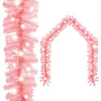 vidaXL Weihnachtsgirlande 5 m Rosa
