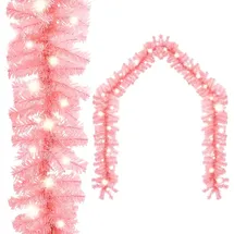 vidaXL Weihnachtsgirlande 5 m Rosa