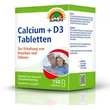 Sunlife Calcium + D3 Tabletten hochdosiert Erhalt von Knochen - Zähnen 400 mg Calcium & Vitamin D3 Tabletten für & Zähne - Calcium - Nahrungsergänzung mit 400mg Calcium & 5μg Vitamin D3 pro Tablette