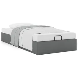 vidaXL Ottoman-Bett ohne Matratze Dunkelgrau 90x200 cm Stoff