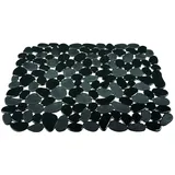 Sanixa PA70507 Design Spülbecken-Einlage schwarz Kunststoff Eckig 40 x 30 cm Abtropfmatte Küche Spülbecken-Schutz Schutz vor Kratzern Schutzmatte Spülmatte