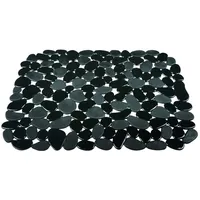 Sanixa PA70507 Design Spülbecken-Einlage schwarz Kunststoff Eckig 40 x 30 cm Abtropfmatte Küche Spülbecken-Schutz Schutz vor Kratzern Schutzmatte Spülmatte