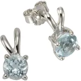 ZEEme Ohrstecker ZEEME Silber 925 rhodiniert mit 2x Blautopas 6mm