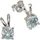 ZEEme Ohrstecker ZEEME Silber 925 rhodiniert mit 2x Blautopas 6mm