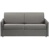 vente-unique Schlafsofa 3-Sitzer - Liegefläche: 140 cm - Matratzenhöhe: 18 cm - Stoff - Hellgrau - CALIFE