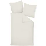 Traumschlaf Uni Mako-Satin ecru 135 x 200 cm + 40 x 80 cm