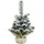 Christmas Decorations Mini Weihnachtsbaum im Jutesack Grün/Weiß 45 cm
