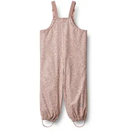 Wheat Stoffhose WHEAT "WHEAT Rainwear Charlo Overall", Mädchen, Gr. 116, Normalgrößen, powder flower meadow, 55% Polyester, 45% Polyurethan, unifarben, normal, Hosen Stoffhose