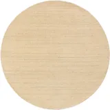 benuta nest Wollteppich Jamal Cream ø 120 cm - Naturfaserteppich aus Wolle