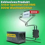 Campergold Anker SOLIX Solarbank E1600 Solarspeicher 1600Wh mit Hoymiles HMS-800W-2T WIFI Wechselrichter und AC Anschlusskabel