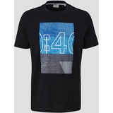 s.Oliver T-Shirt, mit Frontprint, schwarz