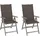 vidaXL Gartenstuhl 55 x 85 x 20 cm braun 2 St.