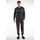 Herren Gr 52 dunkel melange Obermaterial 51 Polyester 46 Baumwolle 3 Elasthan bequem lang Rundhals Homewear-Sets Reißverschluss mit Logo Rundhalsausschnitt Langarm lange Hose