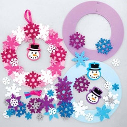 Schneeflocken Kranz-Sets (pro Set 3) Bastelaktivitäten zu Weihnachten