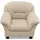 Home Affaire Sessel Budapest Baumwolle/Mikrofaser/Polyester/Chenille 98 x 84 x 80 cm Beige mit Rollen