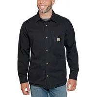 CARHARTT Fleece Lined SNAP FRONT SHIRT JACKET 105532 - Schwarz S