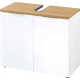 Germania Waschbeckenunterschrank PESCARA weiß, navarra-eiche 70,0 x 58 cm x 34 cm